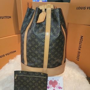 ♥️ Louis Vuitton Randonnee Backpack Satchel w/Pochette